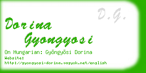 dorina gyongyosi business card